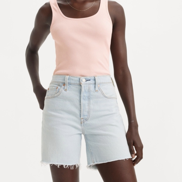 Levi's 501 Mid Thigh Shorts size 27 - Picture 1 of 5